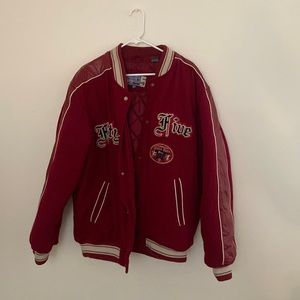 Vintage red bomber jacket!